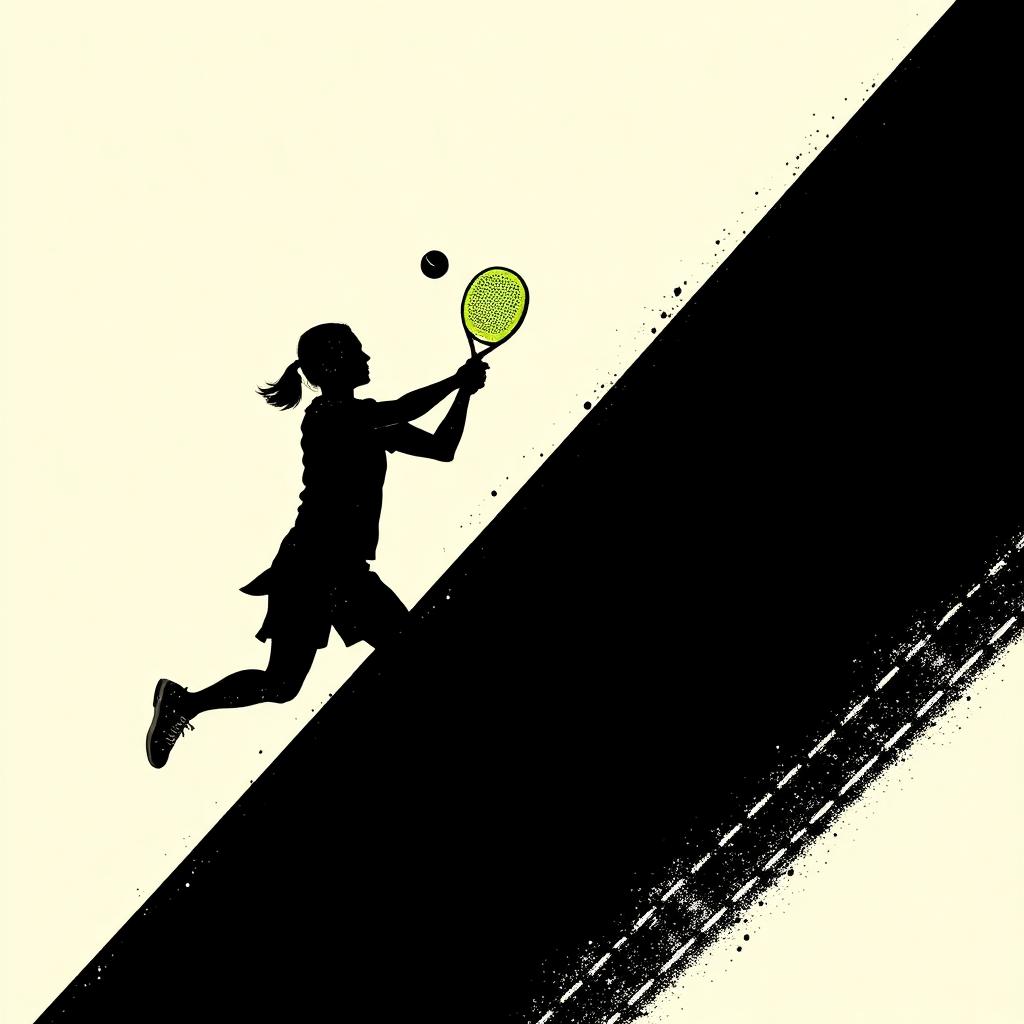 Arte de una jugadora en pleno partido de pádel